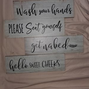 Funny bathroom signs